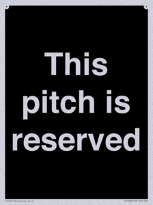 This pitch is reserved